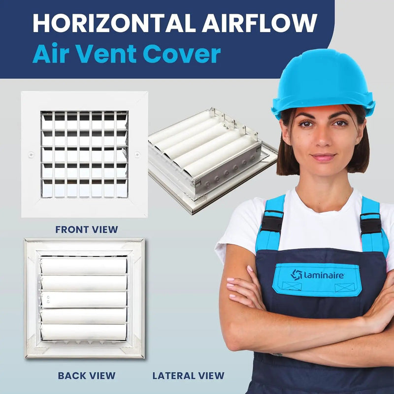 AC Register Vent Cover 6X6 inch - Adjustable Aluminum Grille by HouseOfZazla