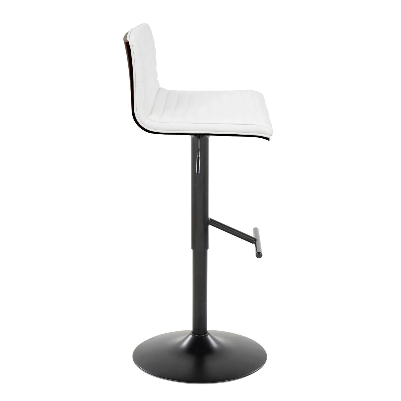 Mason - Contemporary Adjustable Barstool With Swivel With Straight T Footrest (Set of 2) by HouseOfZazla