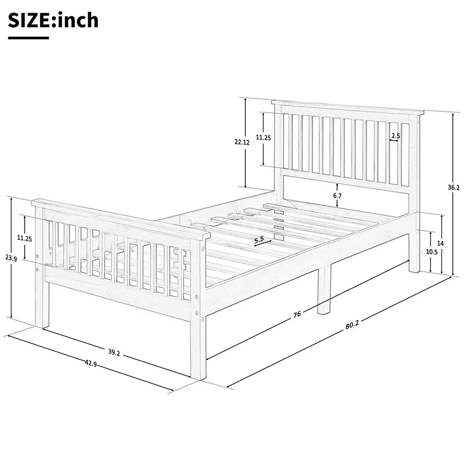 Platform Bed With Headboard And Footboard by HouseOfZazla