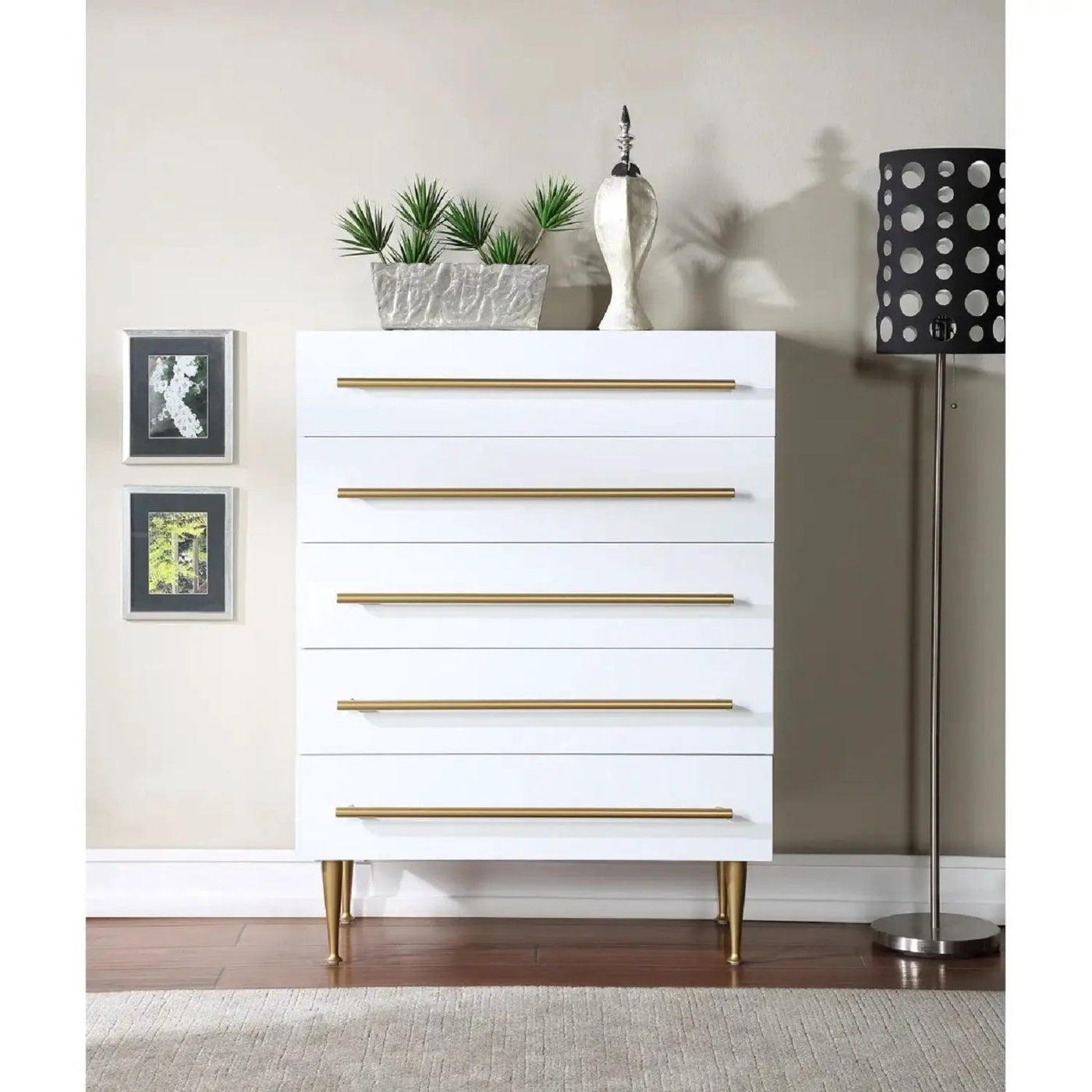 Contemporary 5 Drawer Chest For Bedroom by HouseOfZazla