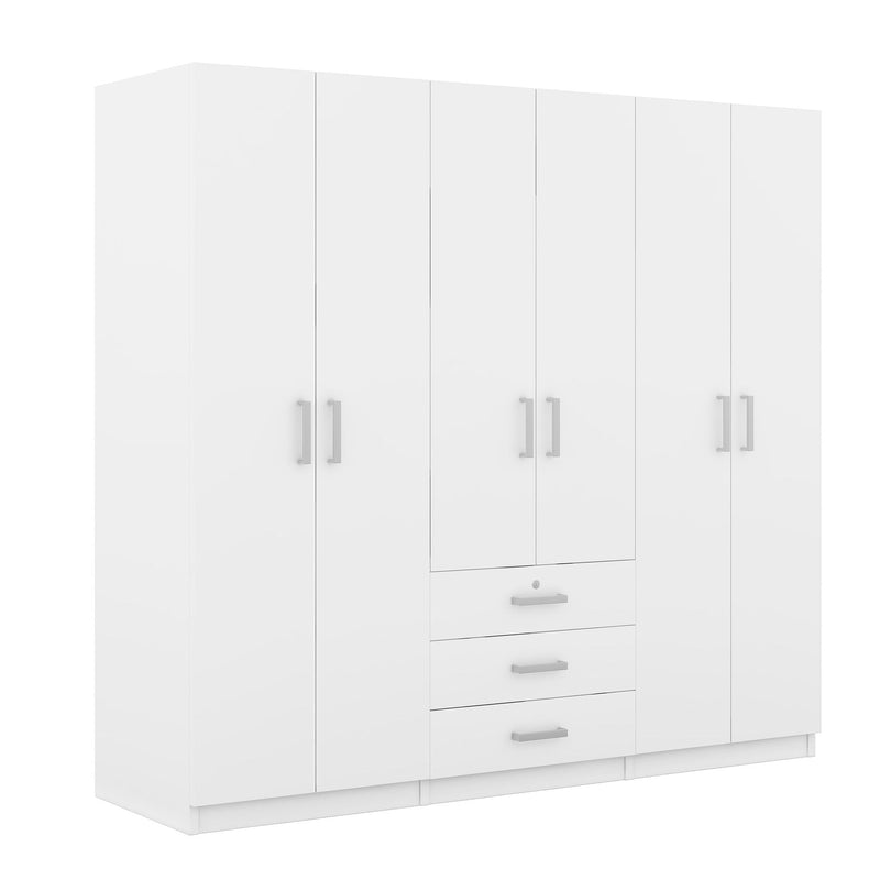 6 Doors Wardrobe Storage For Bedroom, With Big Drawers by HouseOfZazla