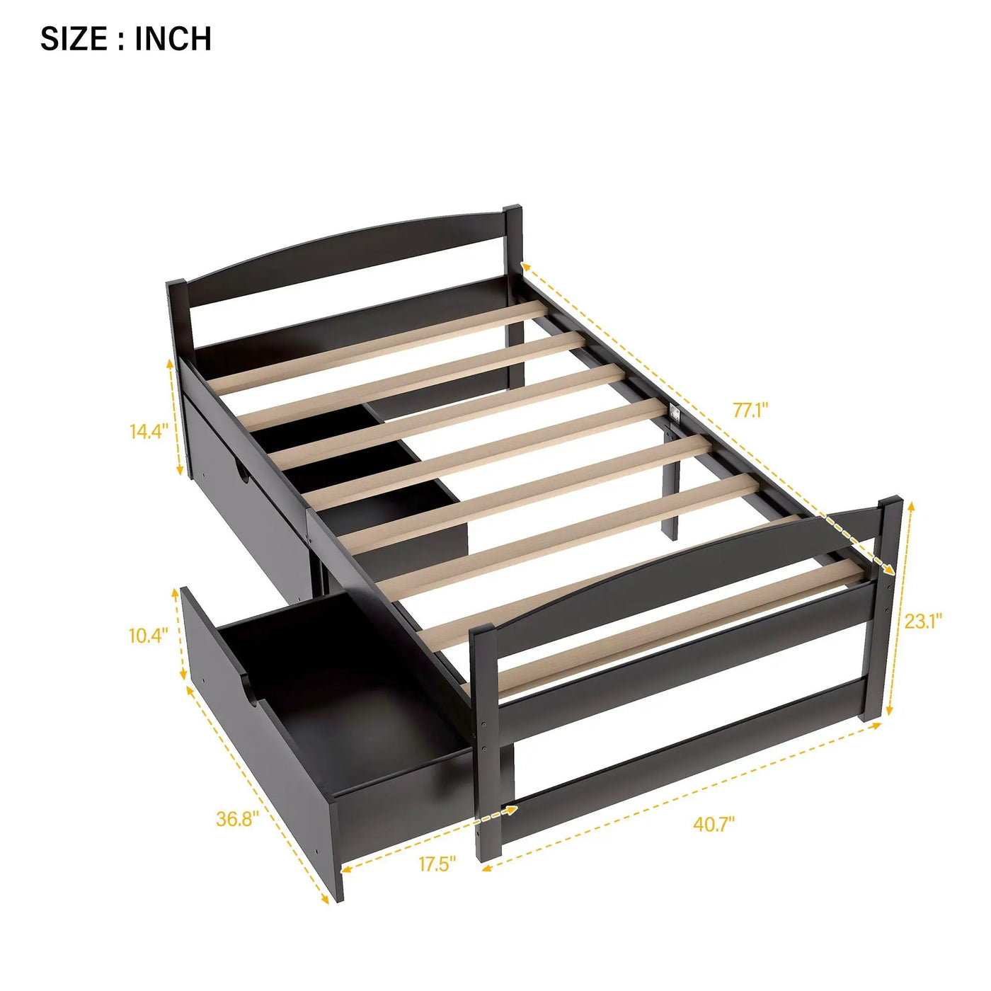 Platform Bed With 2 Drawers by HouseOfZazla