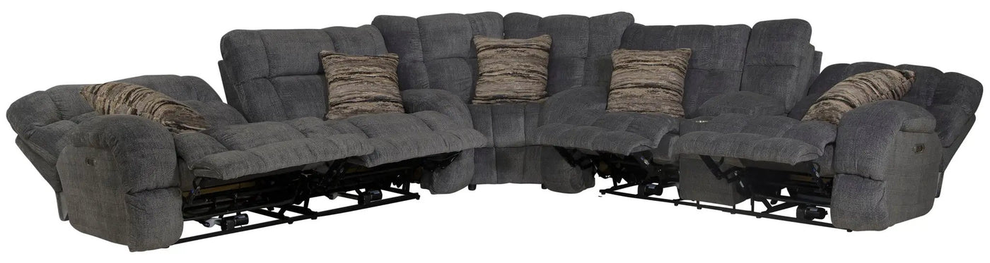 Ashland - Reclining Sectional With 4 Lay Flat Reclining Seats by Unique Piece Furniture