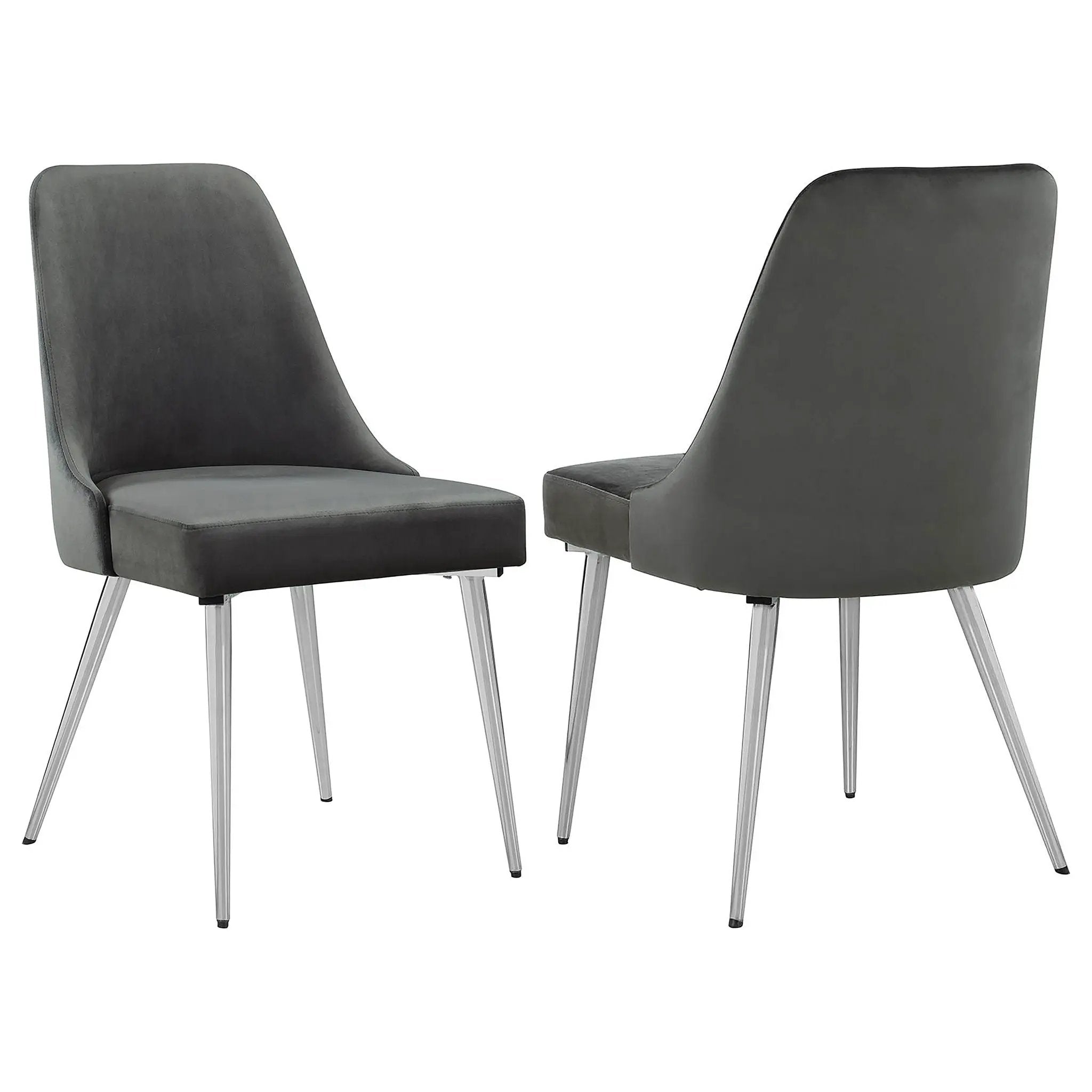 Cabianca Upholstered Dining Side Chair Grey (Set of 2) by Unique Piece Furniture