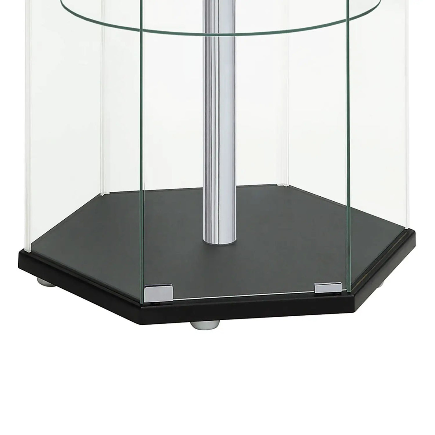 Tenley - 4 Shelf Curio Cabinet With Hexagonal Design by HouseOfZazla