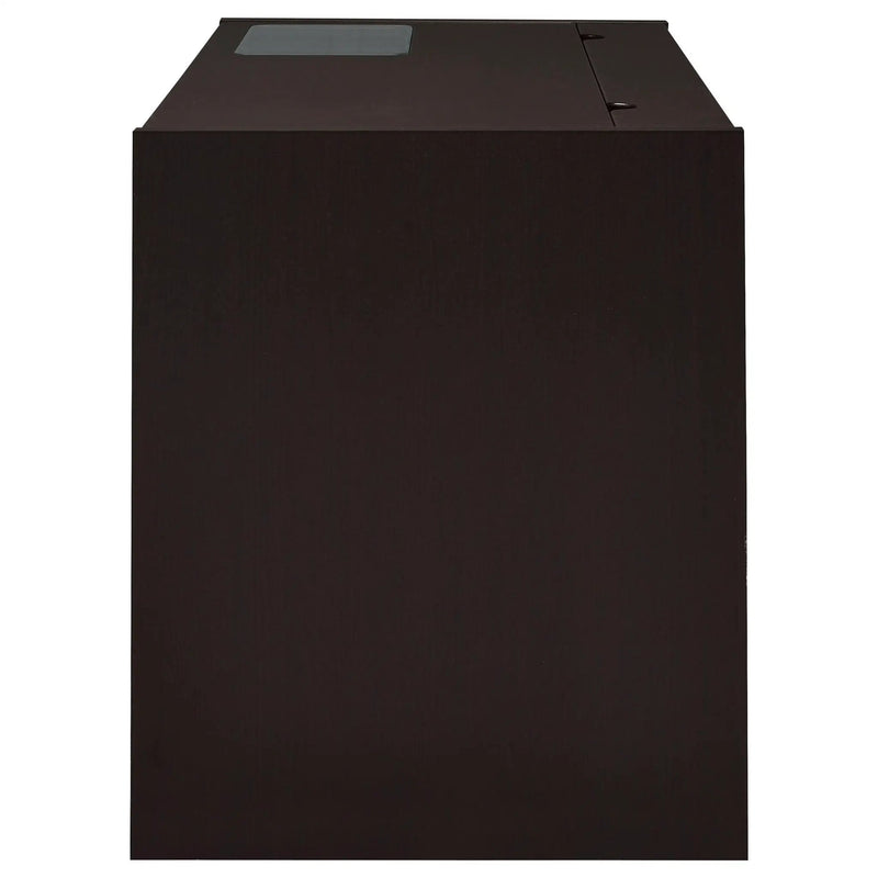 Halston 47-inch 2-drawer Office Desk with Cabinet Cappuccino by Unique Piece Furniture