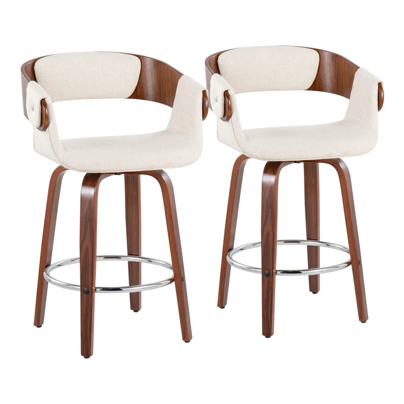 Elisa - Mid Century Modern Counter Stool (Set of 2) by HouseOfZazla