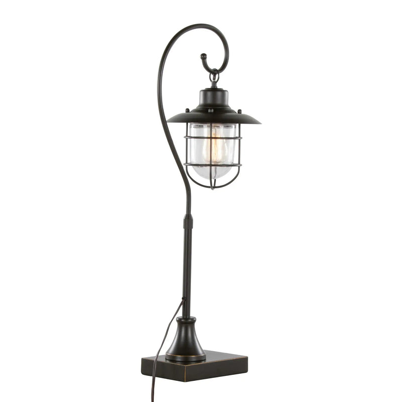 Landen - Contemporary Task Lamp (Set of 2) - Oil Rubbed Bronze / Clear by HouseOfZazla