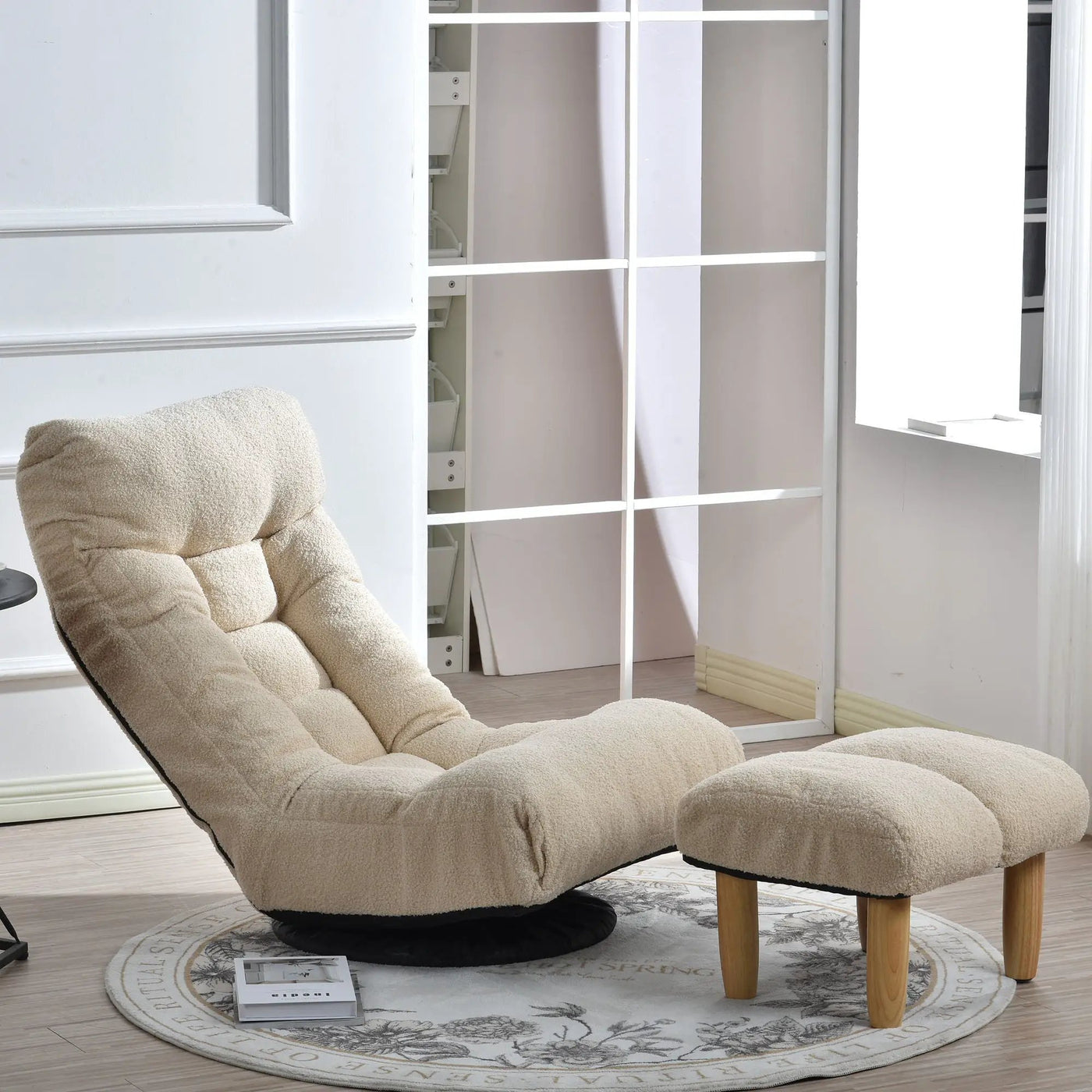Adjustable Japanese Reclining Floor Chair Sofa With Metal Frame For Living Room by HouseOfZazla