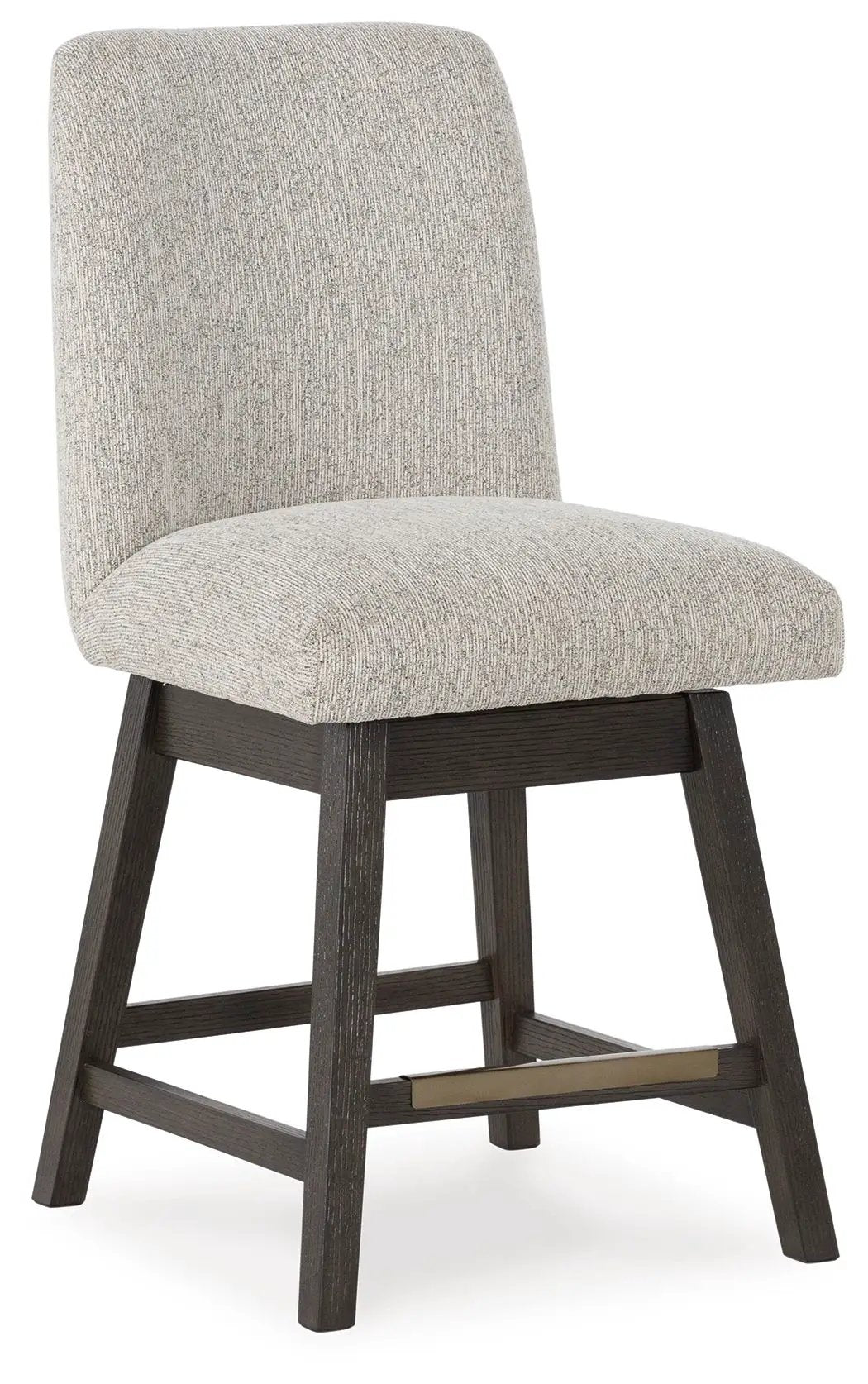 Burkhaus - Upholstered Swivel Barstool (Set of 2) - Beige / Dark Brown by Unique Piece Furniture
