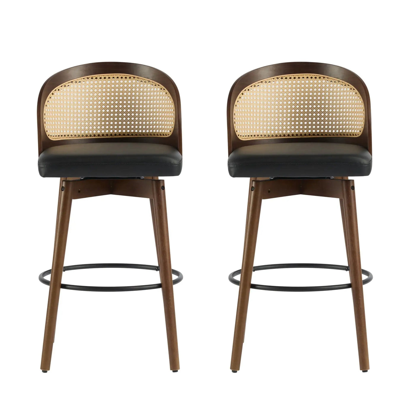 Como Indoor Wood Barstool Set of 2 by HouseOfZazla