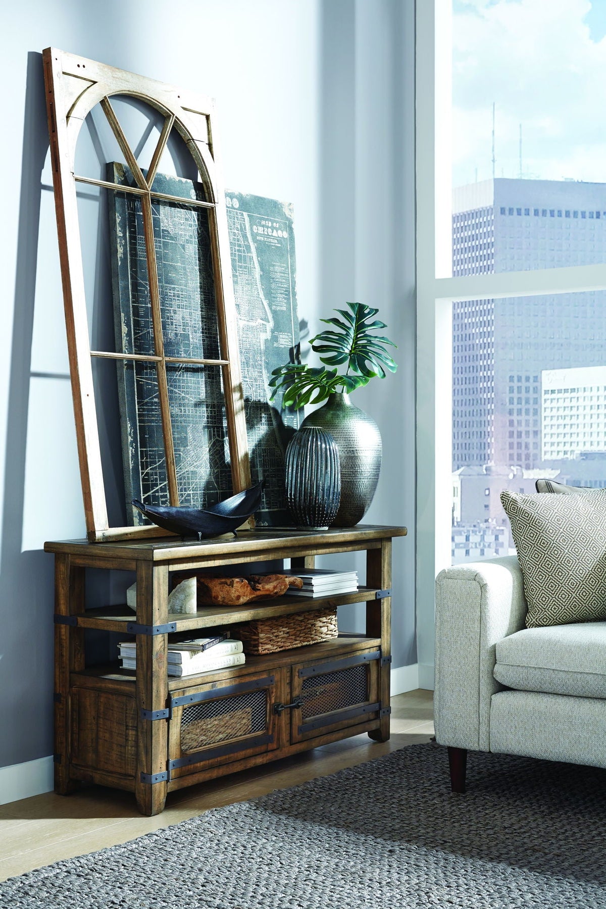 Chesterfield - Rectangular Sofa Table - Farmhouse Timber, photo 3 of 7