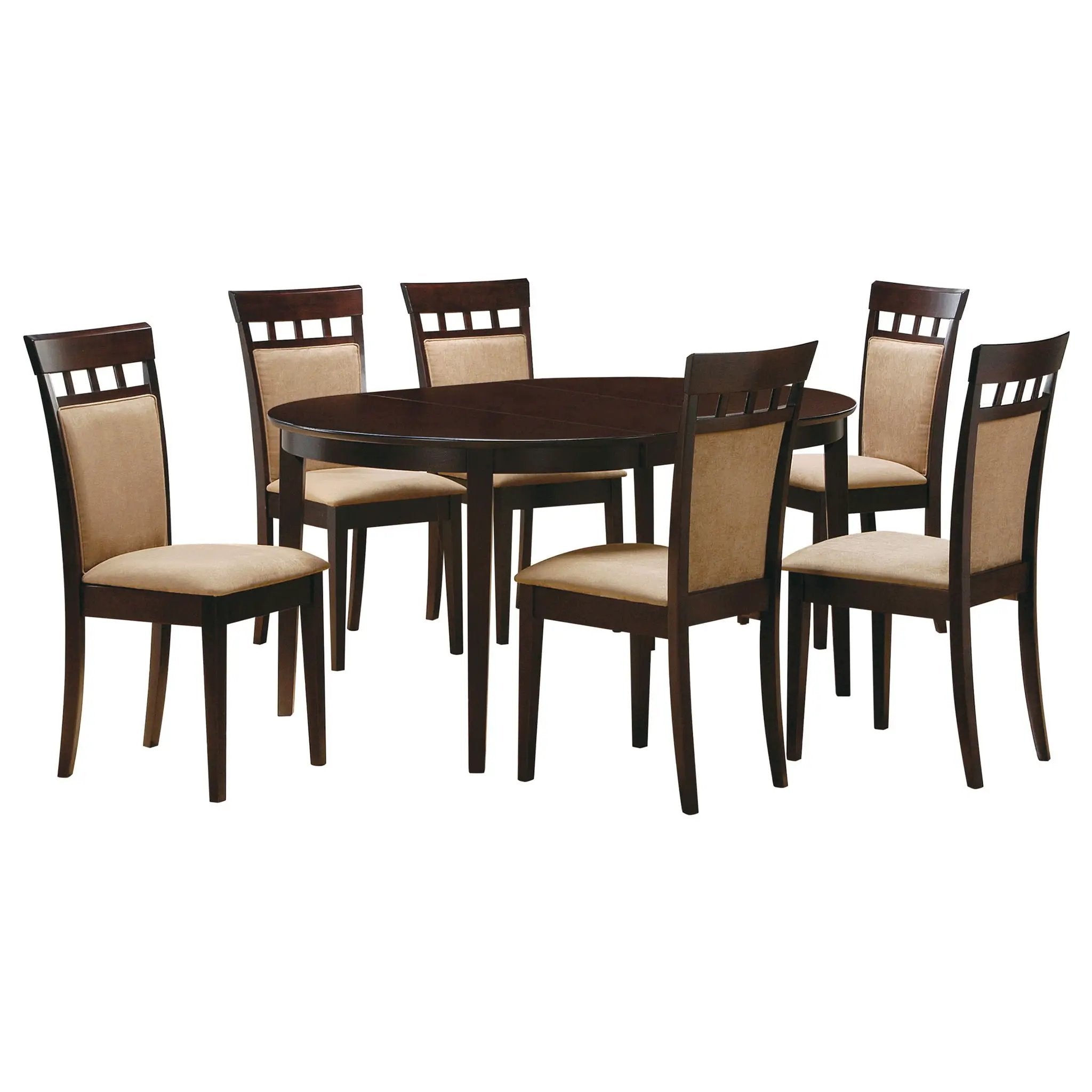 Gabriel 7-piece Extension Leaf Dining Table Set Cappuccino by Unique Piece Furniture