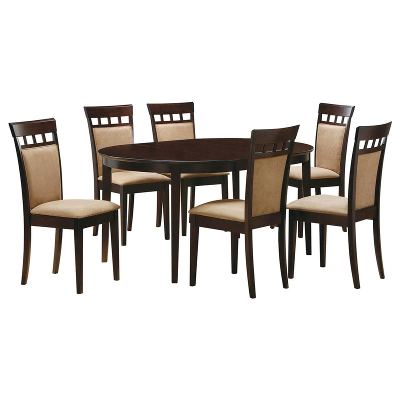 Gabriel 7-piece Extension Leaf Dining Table Set Cappuccino by Unique Piece Furniture