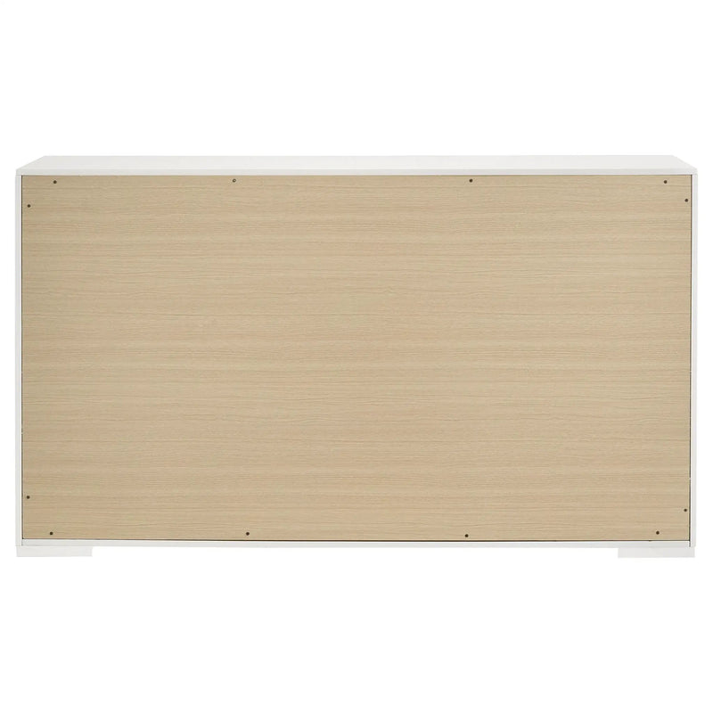 Ives 6-drawer Dresser Cabinet White High Gloss by Unique Piece Furniture