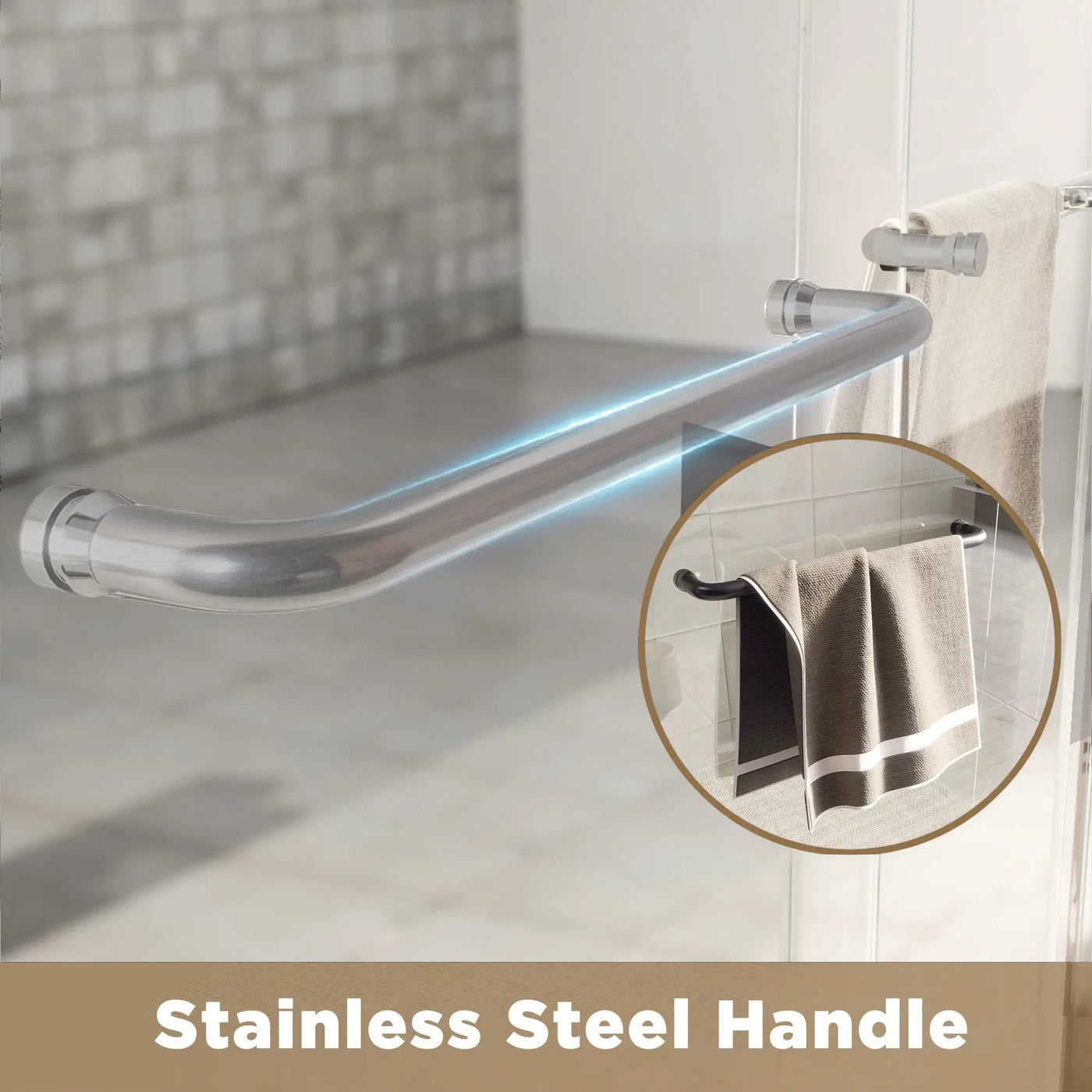 Double Sliding Shower Door With Explosion Proof Film by HouseOfZazla
