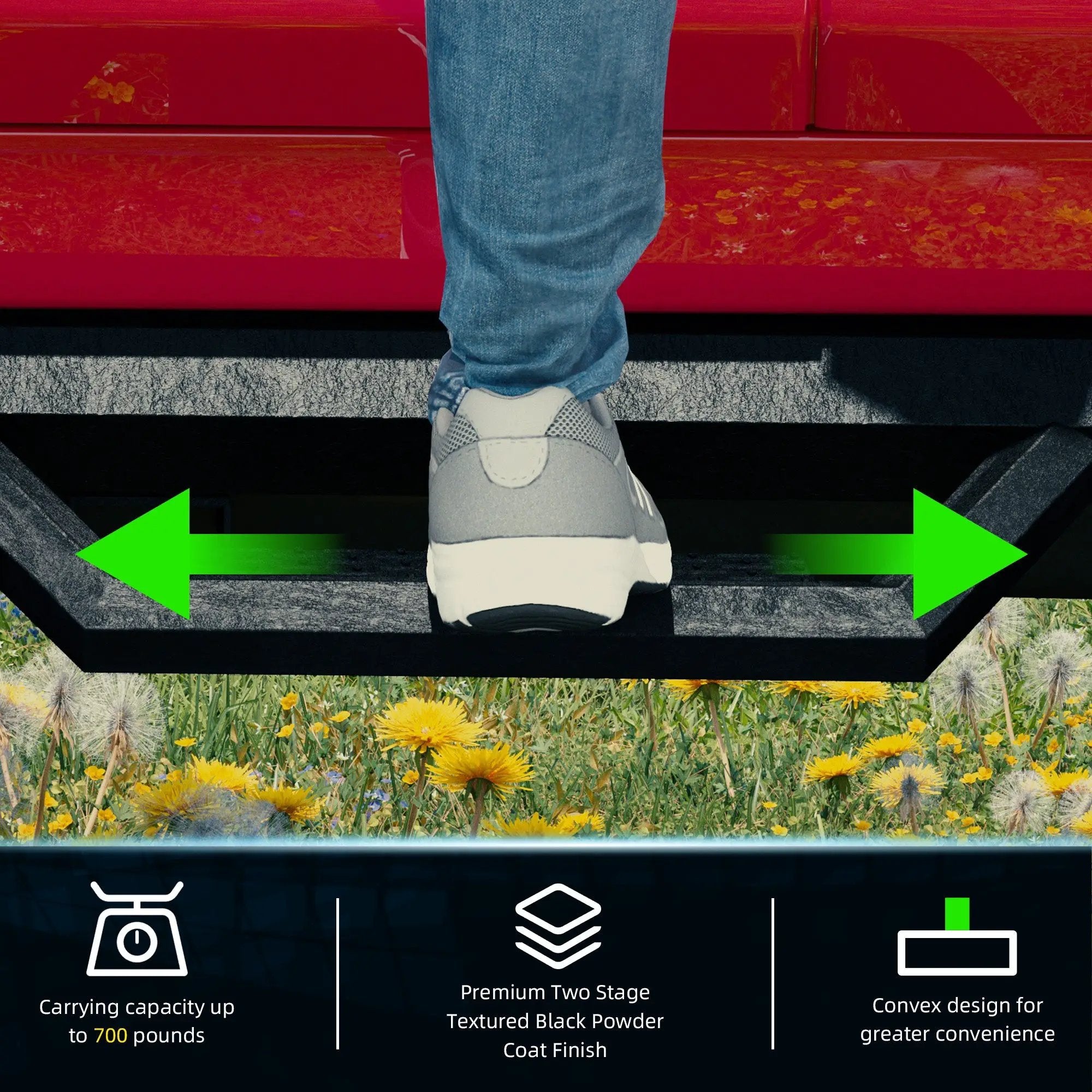 Two Stairs Running Boards Side Steps for Jeep Wrangler JK by HouseOfZazla