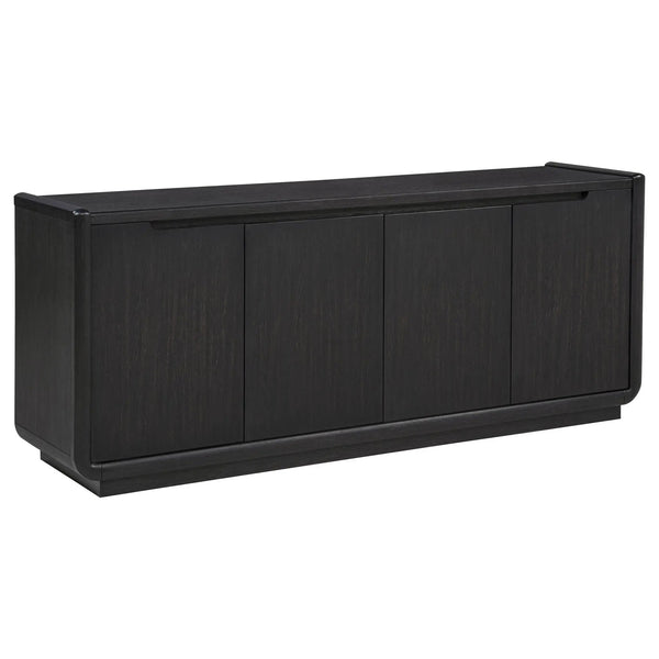 Leandro 72-inch 4-door TV Stand Media Console Burnished Black