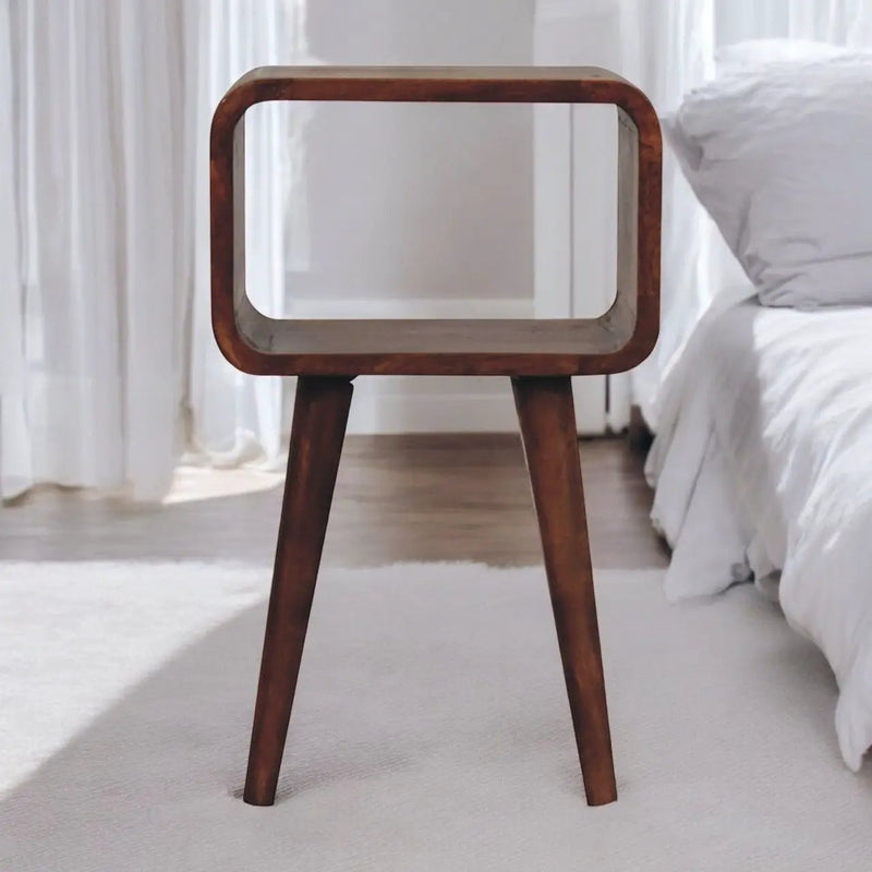 Minimalist Open Curved Nightstand by Unique Piece Furniture
