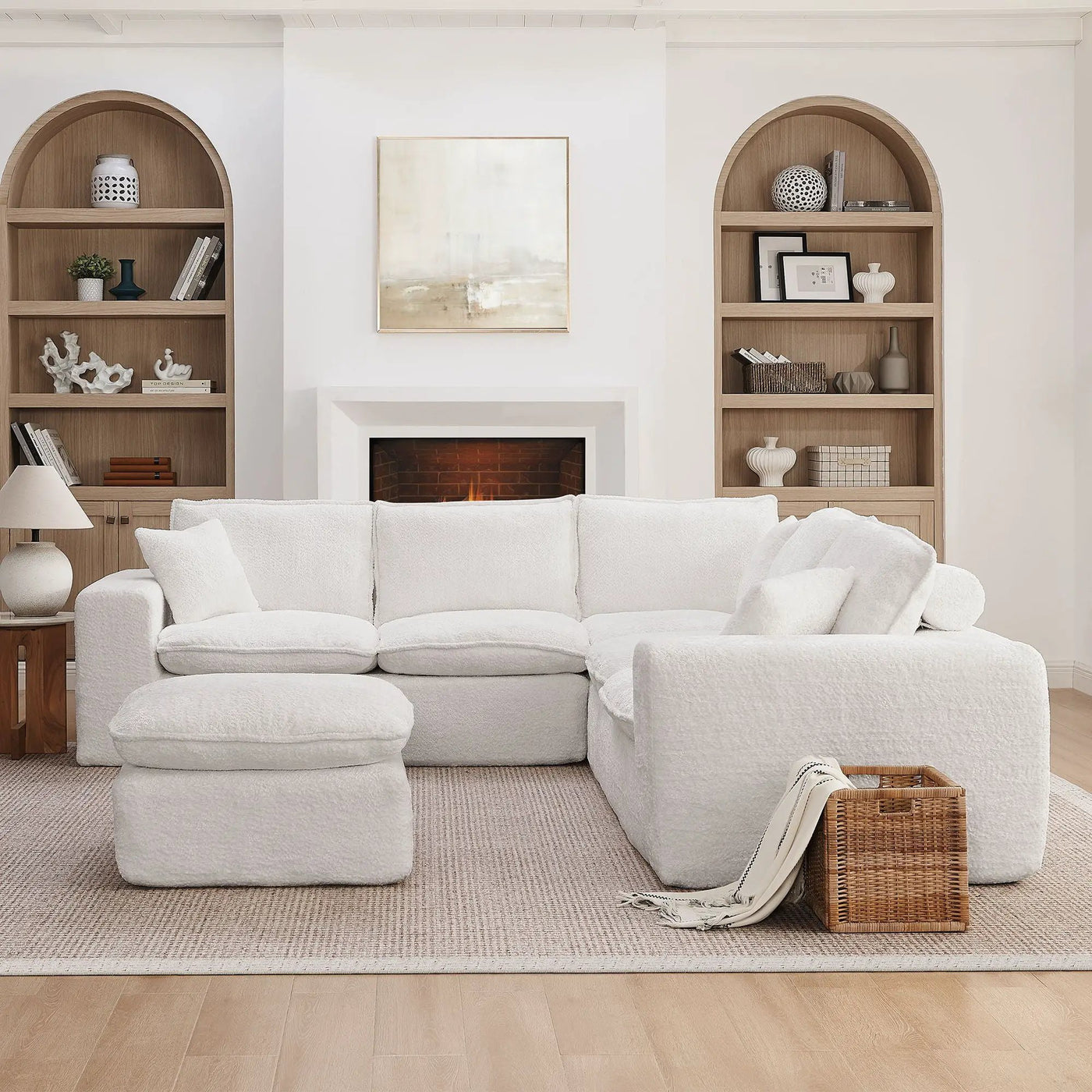 Sectional Sofa With Moveable Ottoman by Unique Piece Furniture