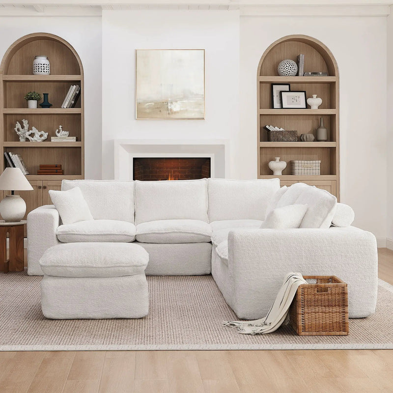 Sectional Sofa With Moveable Ottoman by Unique Piece Furniture