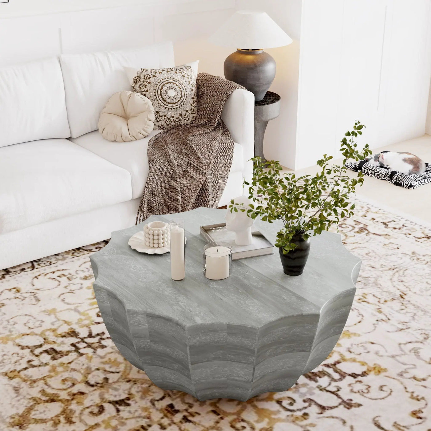 Modern Round Coffee Table For Indoor / Outdoor by HouseOfZazla