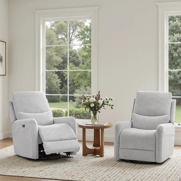 Dublin 30" Swivel Power Recliner Arm Chair Heathered
