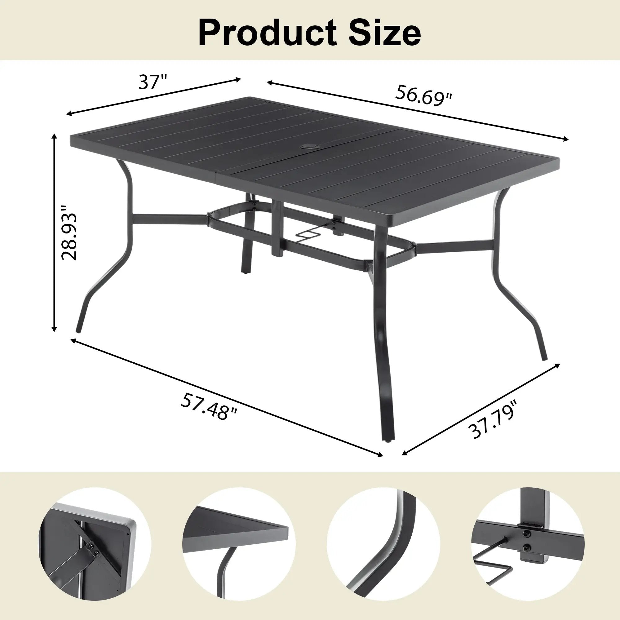 Outdoor Dining Table for 6 by HouseOfZazla