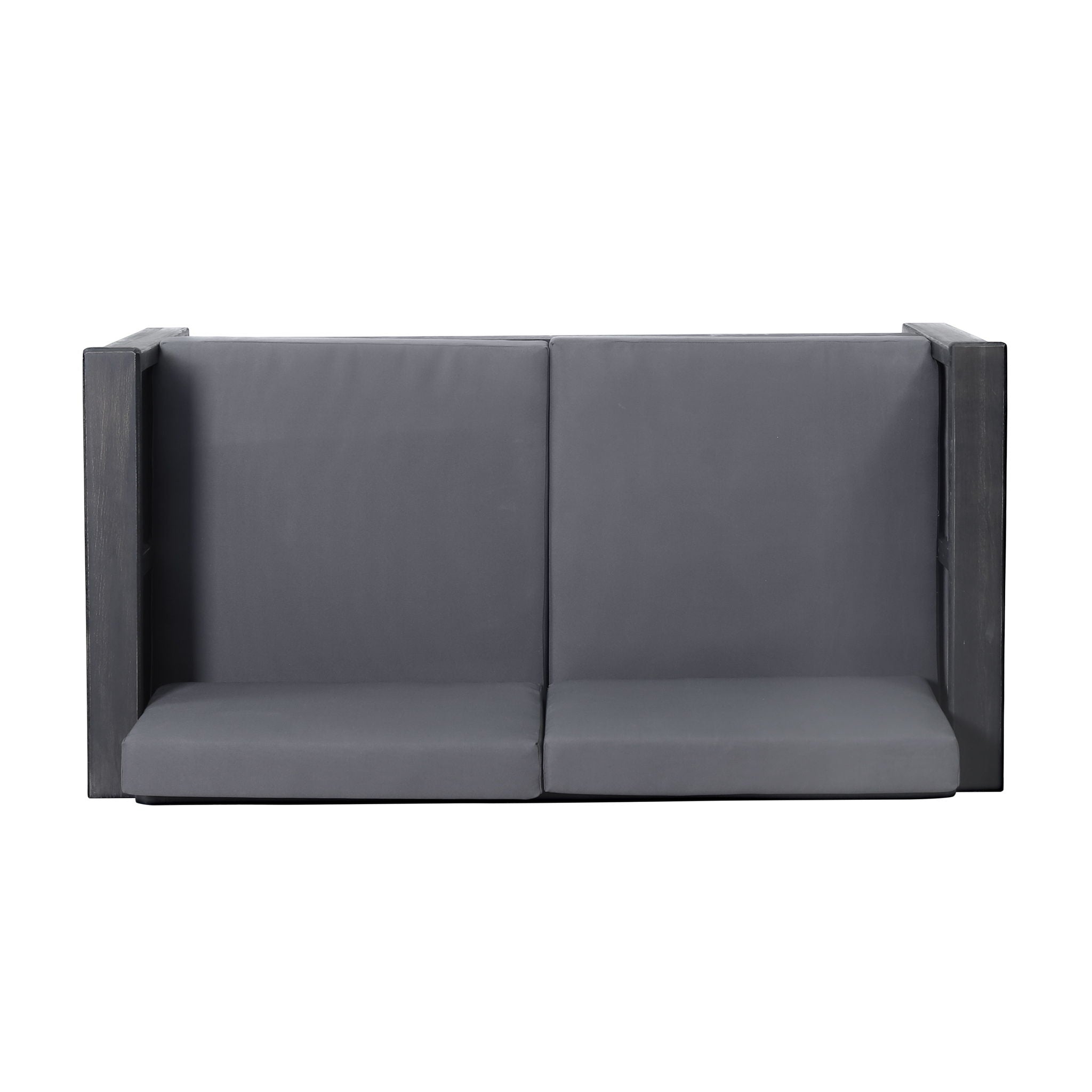 Acacia Wood Loveseat And Coffee Table Set With Cushions by HouseOfZazla