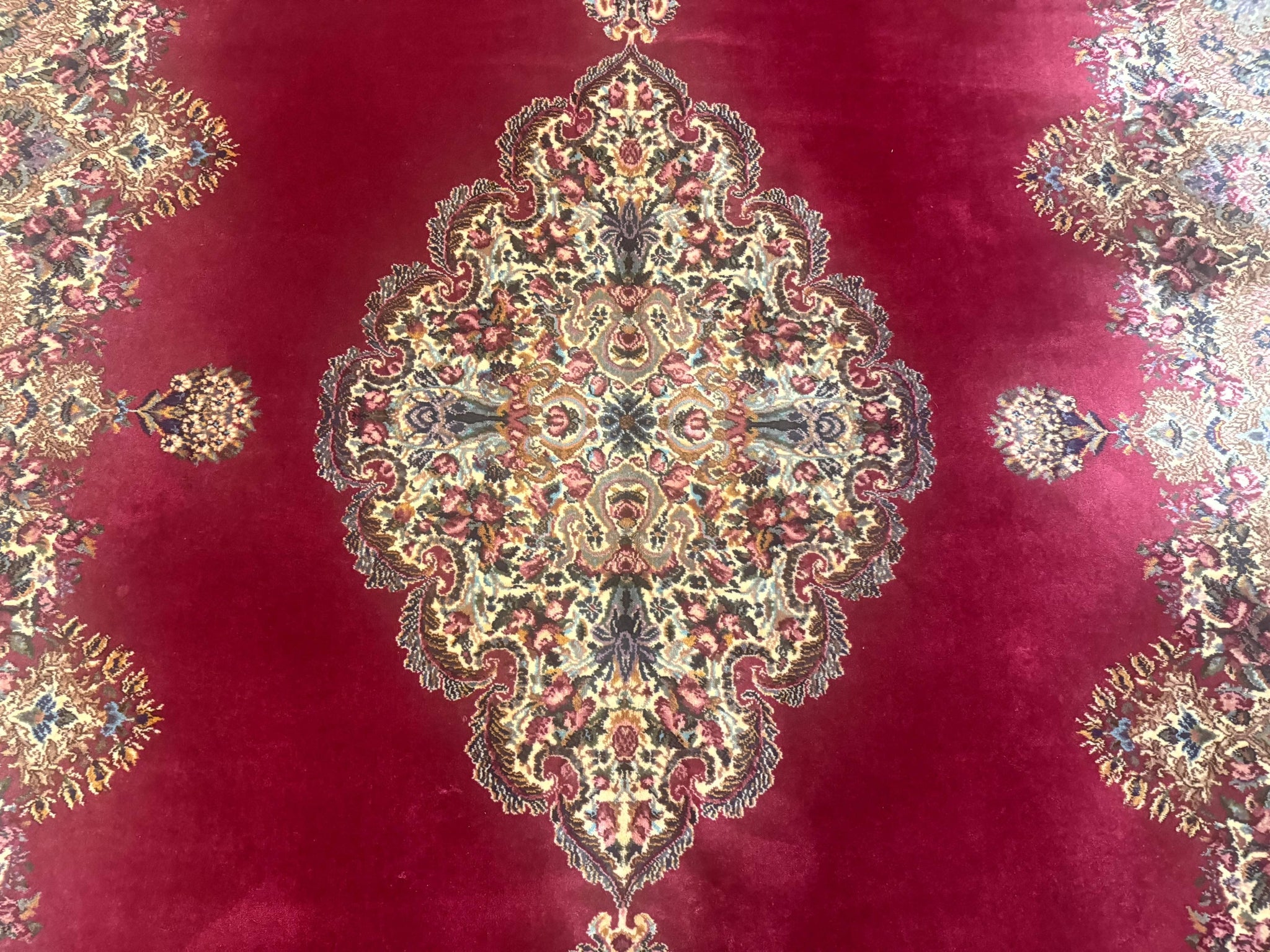 Karastan Rug 8.8 x12 Red Kirman #762, Original 700 Series, Vintage Karastan Carpet, Discontinued Karastan Rug, Karastan Wool Area Rug by Jewel Rugs