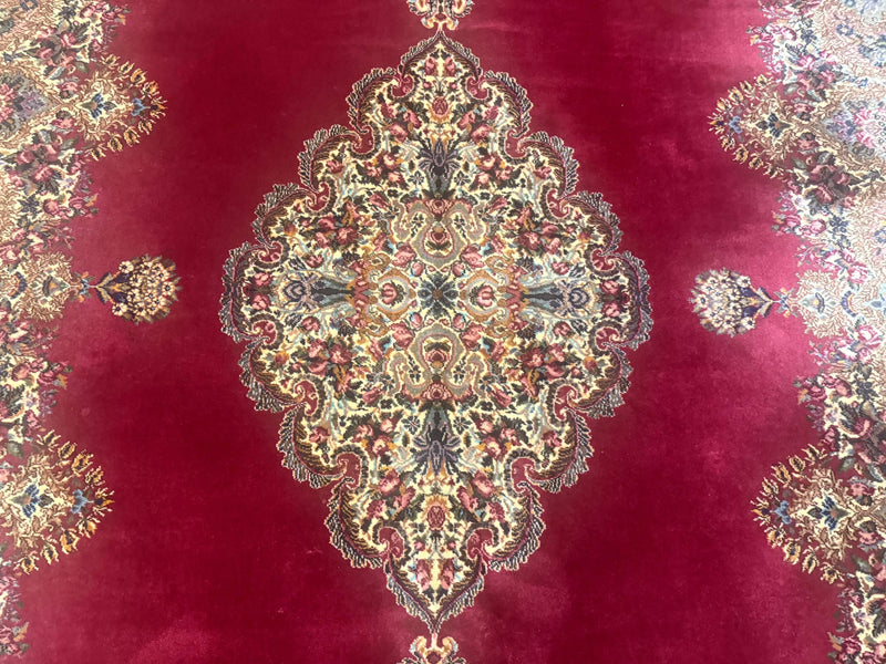 Karastan Rug 8.8 x12 Red Kirman #762, Original 700 Series, Vintage Karastan Carpet, Discontinued Karastan Rug, Karastan Wool Area Rug by Jewel Rugs