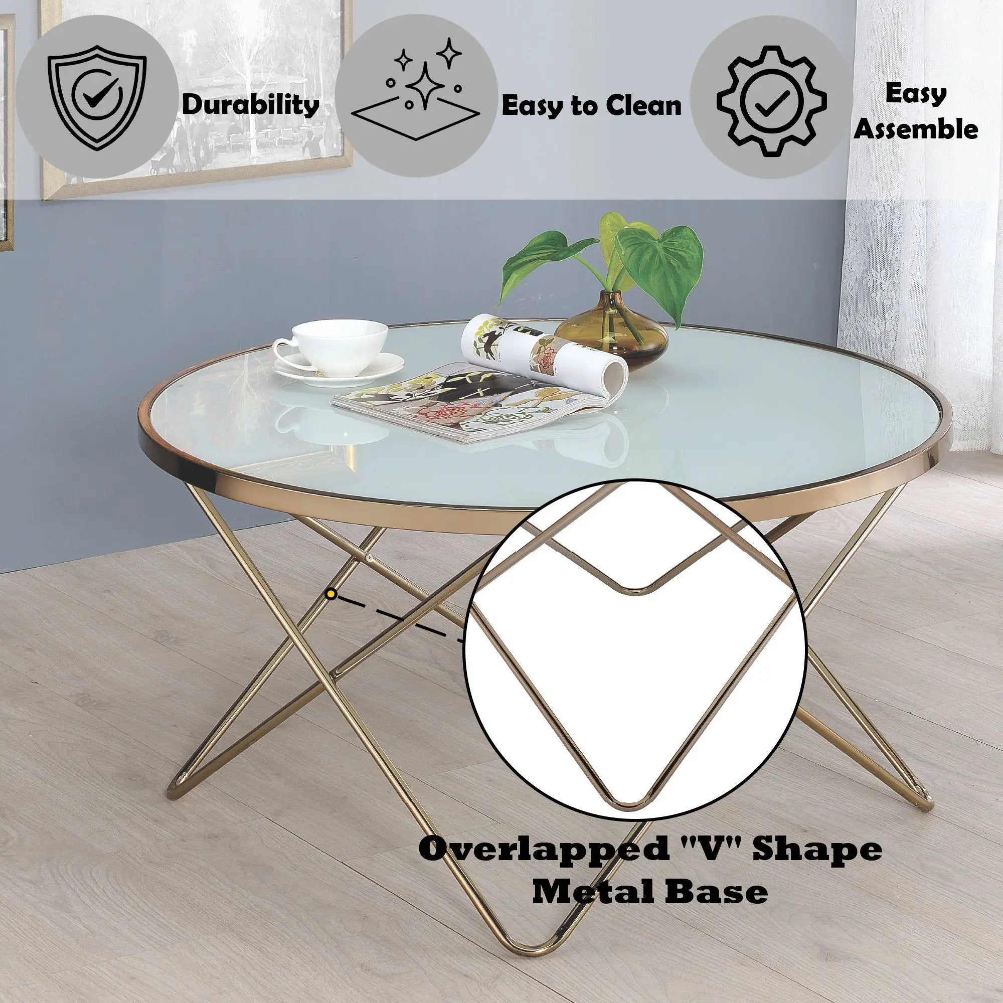 Valora - Glass Coffee Table by Unique Piece Furniture