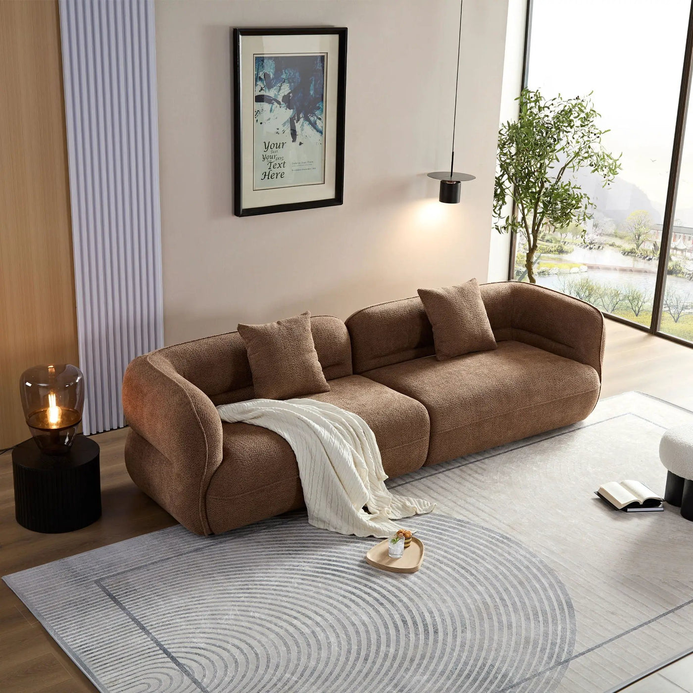 Sectional Sofa With Durable Fabric, Solid Wood Frame, And High Density Sponge Fill by HouseOfZazla