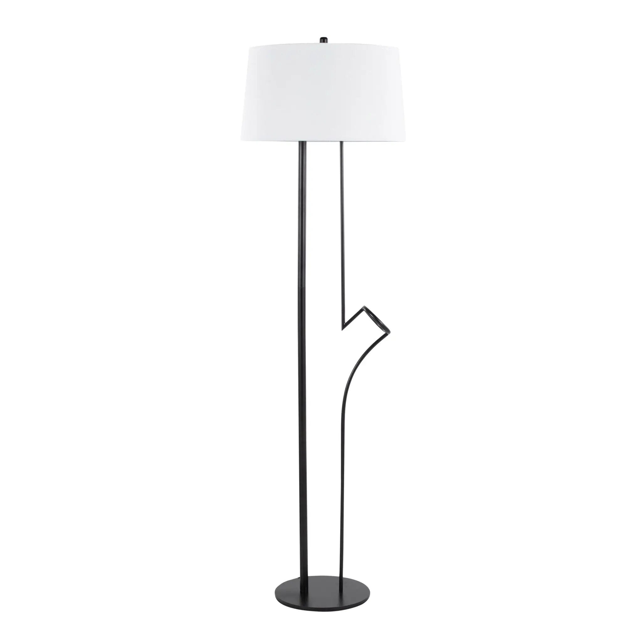 Shadow Contemporary Floor Lamp - Black / White by HouseOfZazla