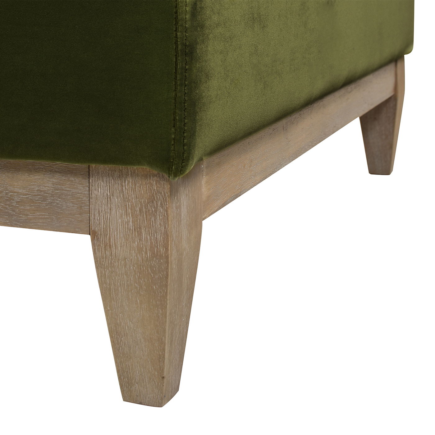 Knox - Square Storage Cocktail Ottoman - Olive Green by HouseOfZazla