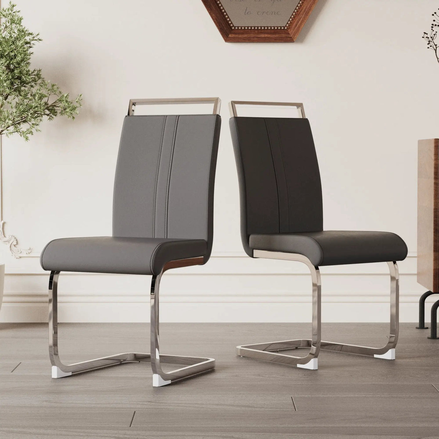 Modern Dining Chairs With Padded Seat, High Back by Unique Piece Furniture
