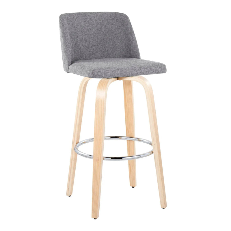 Toriano - Contemporary Fixed Height Barstool & Swivel With Round Footrest (Set of 2) by Unique Piece Furniture