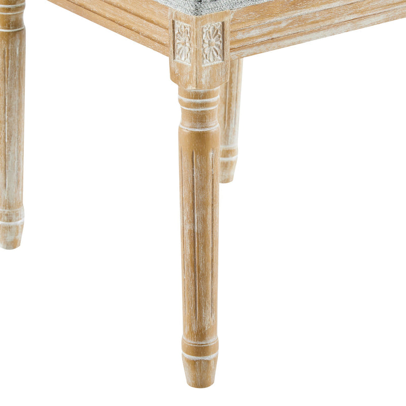 French Country Style Dining Chair With Upholstered Seating And Fluted Legs by HouseOfZazla