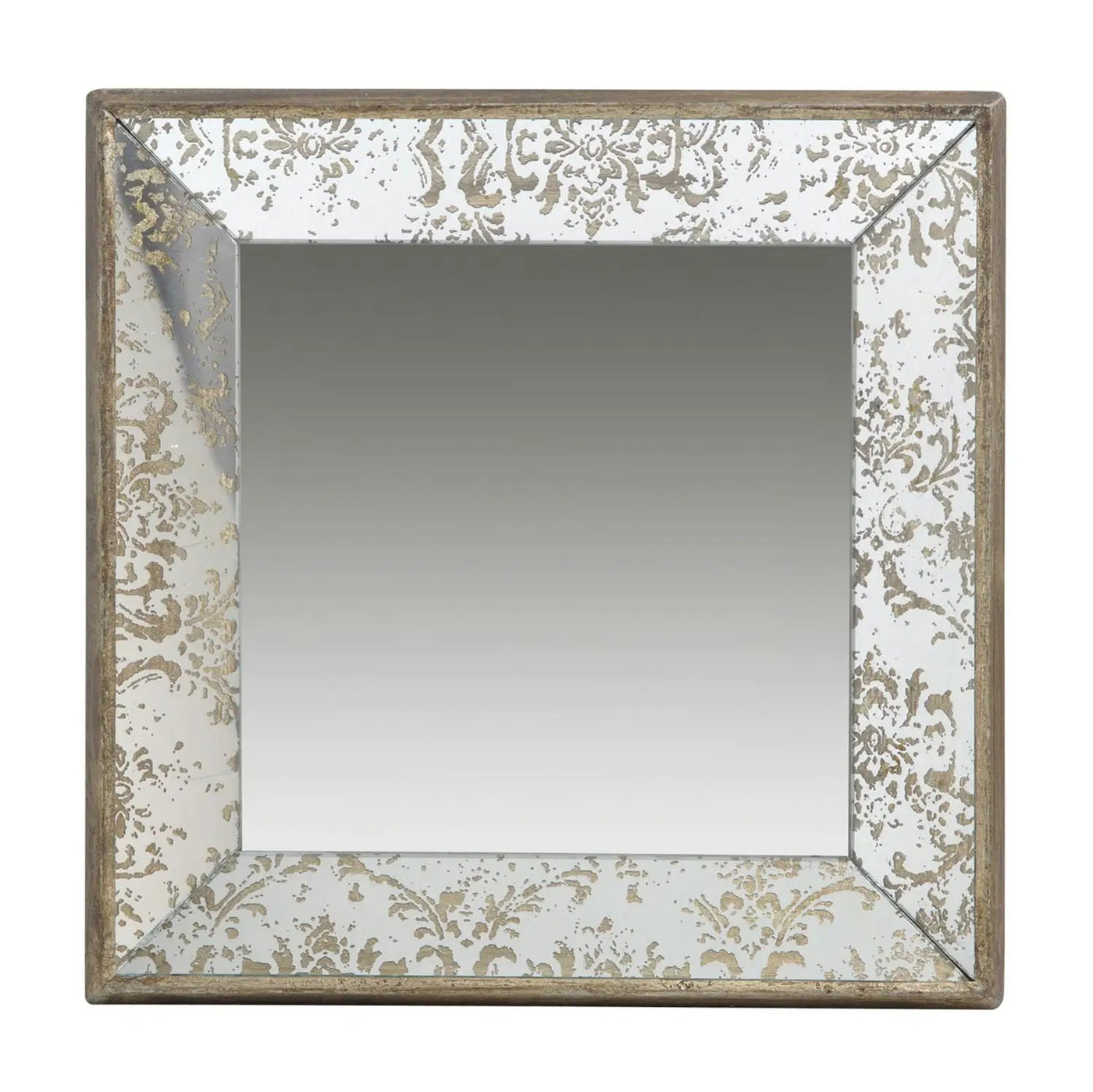 Antique Rectangle Mirror with Floral Accents by HouseOfZazla