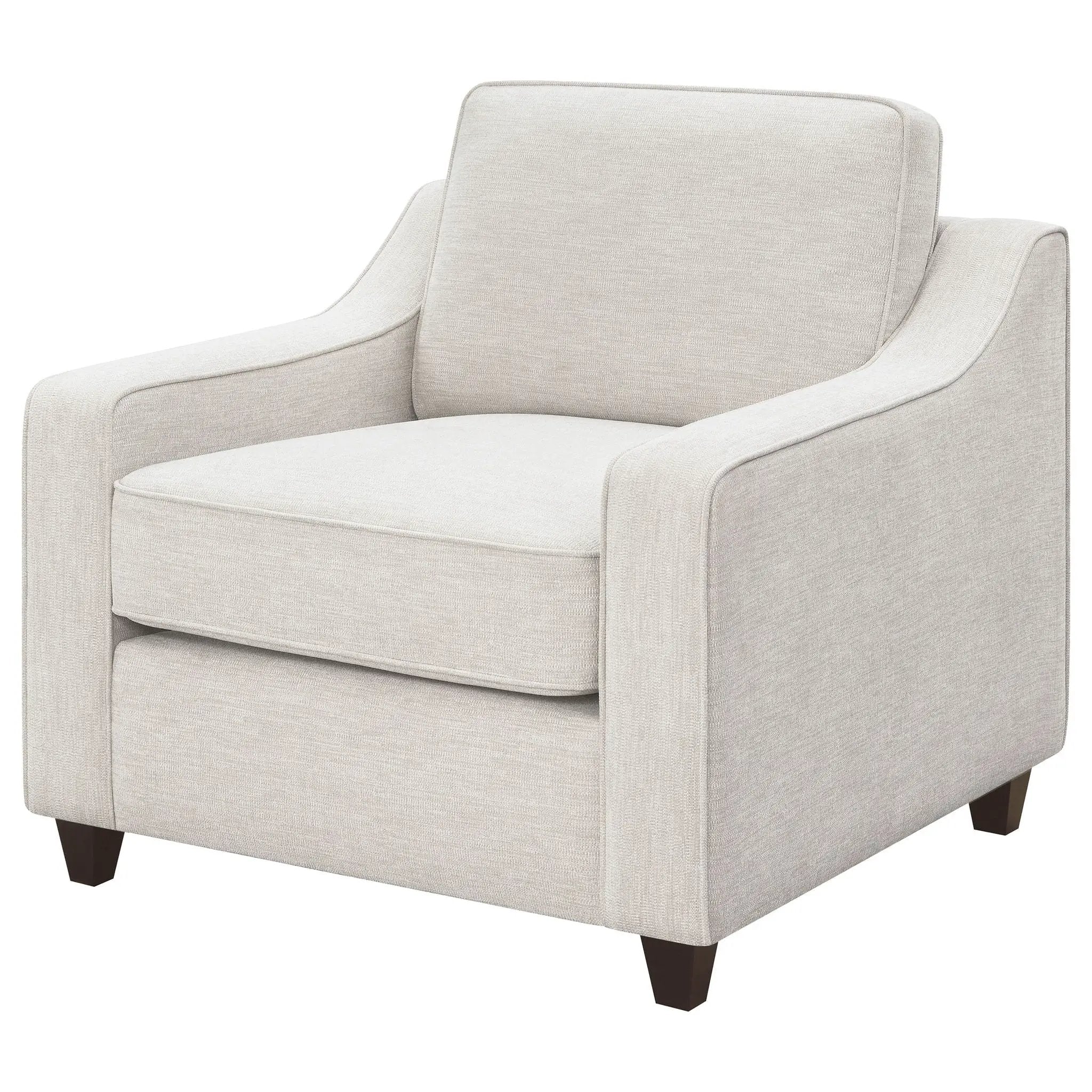 Christine Upholstered Sloped Arm Accent Chair Beige by Unique Piece Furniture