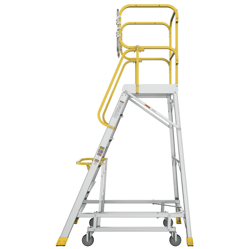 6 Step 375lbs Aluminum Rolling Platform Ladder by HouseOfZazla
