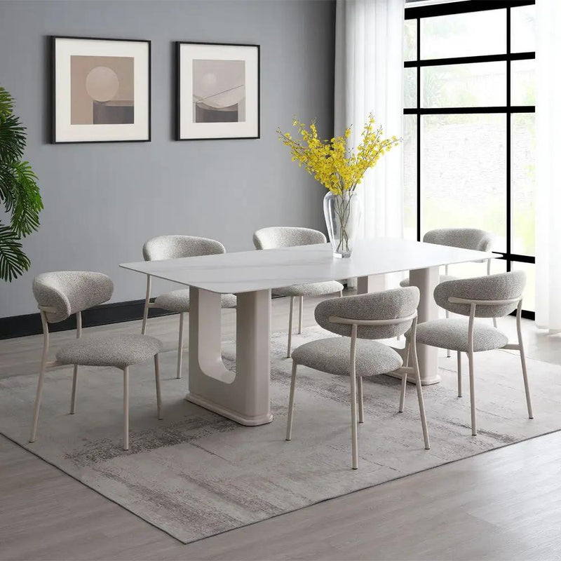 Kalam - Side Chair (Set of 2) - Gray Fabric & Beige by Unique Piece Furniture
