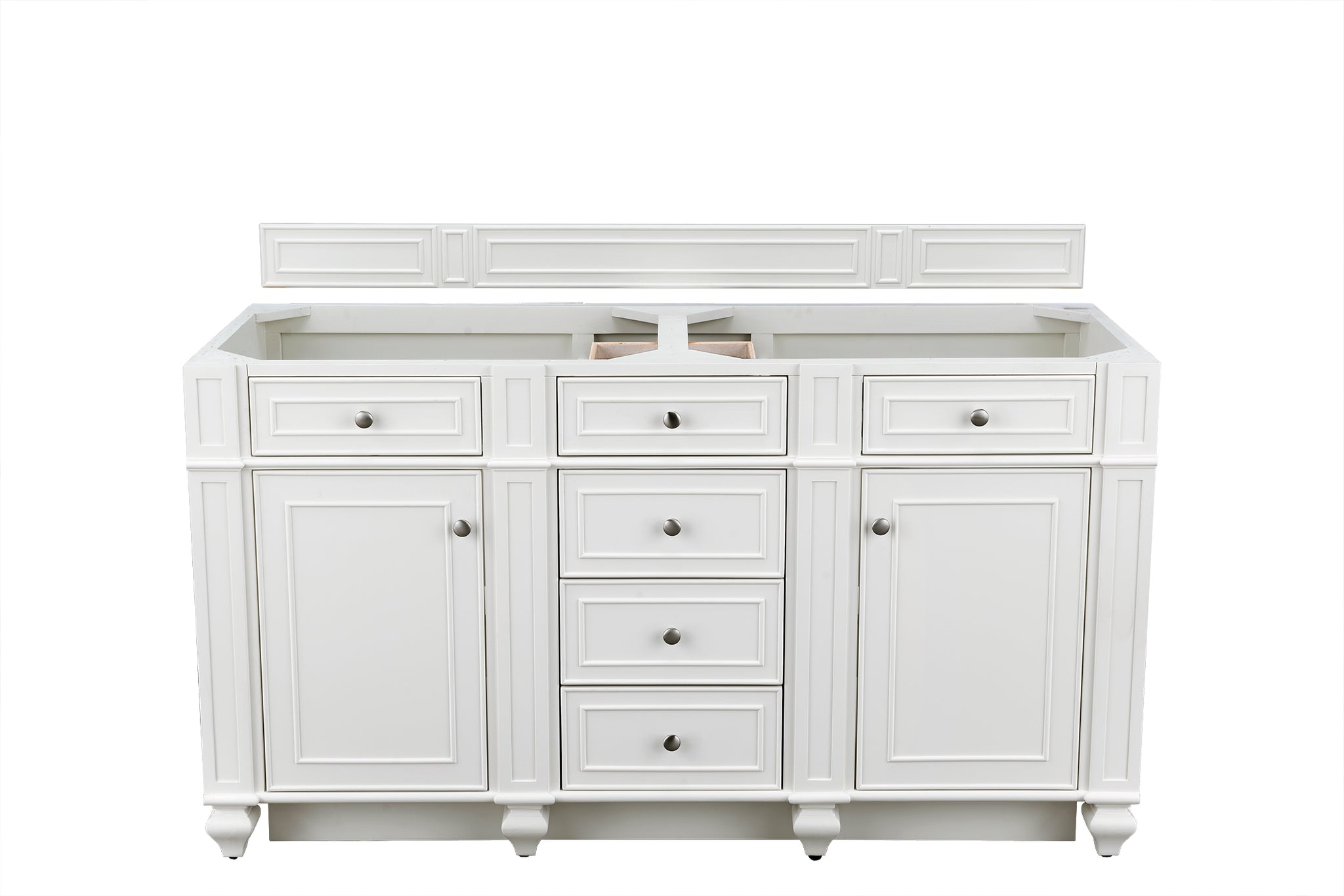 James Martin Bristol 60" Double Bathroom Vanity, Bright White by James Martin