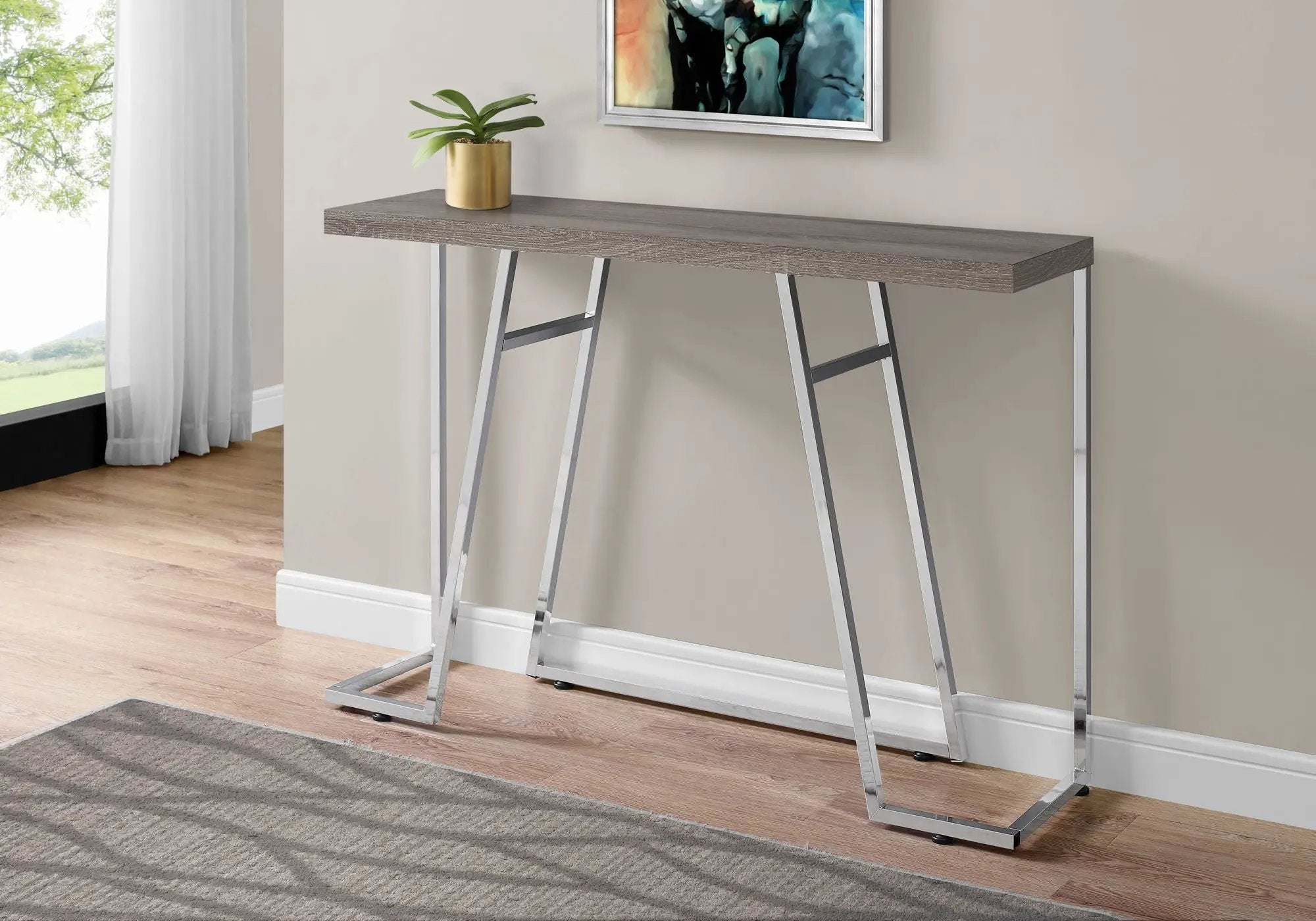 Accent Console Table For Entryway, Durable Construction - Taupe by Unique Piece Furniture