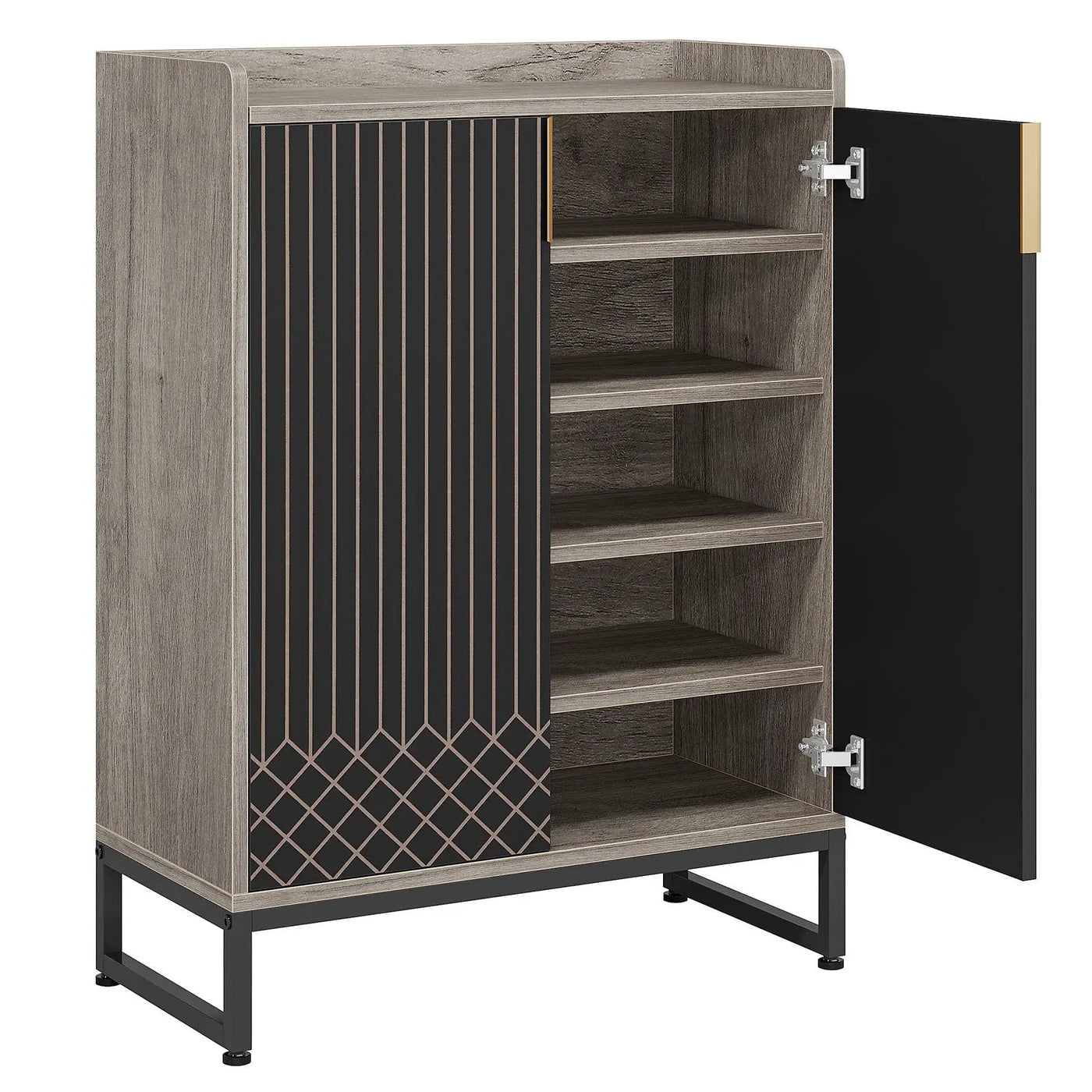 5 Tiers Shoe Storage Organizer With Doors by HouseOfZazla