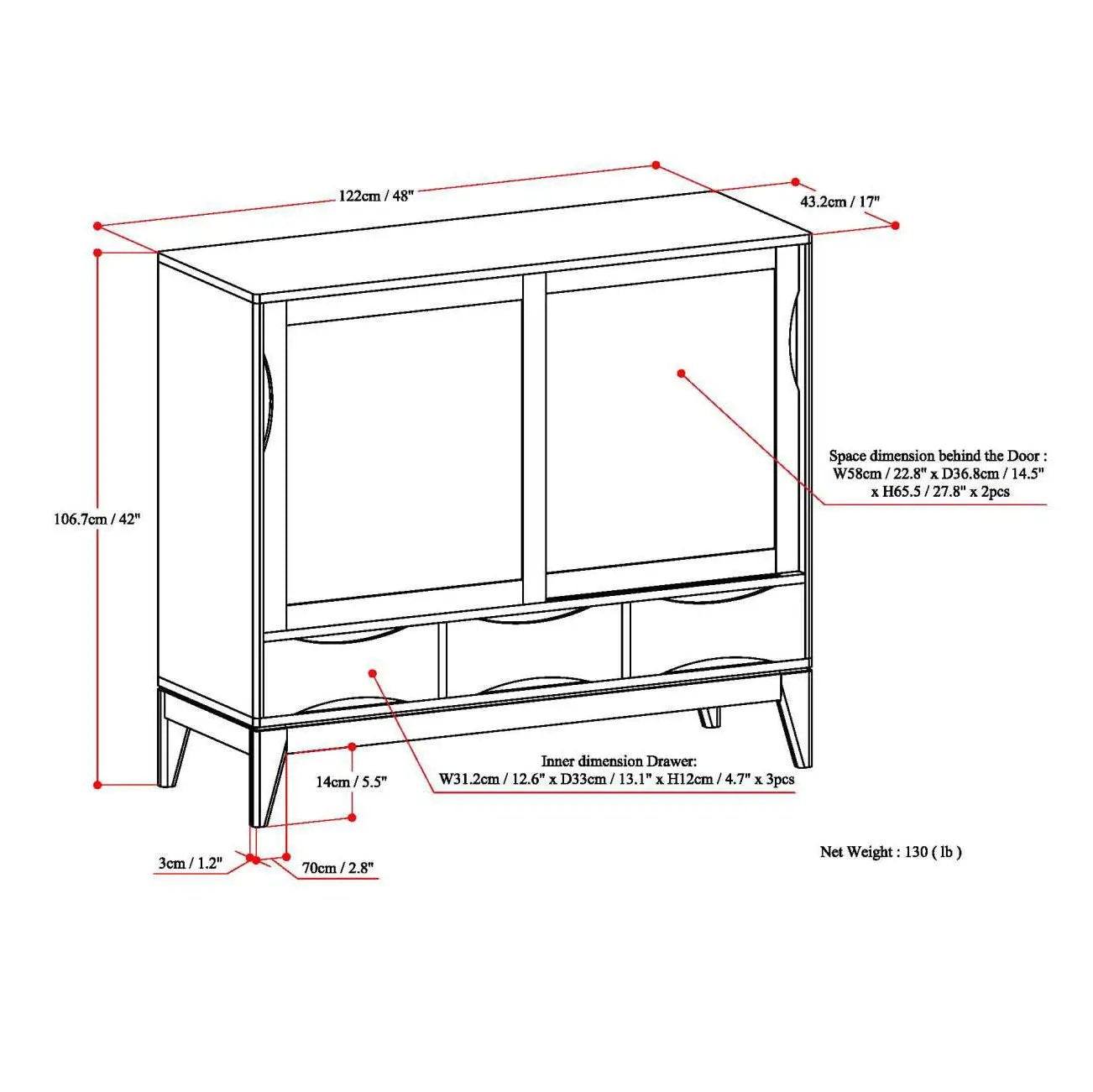 Harper - Handcrafted Medium Storage Cabinet by HouseOfZazla