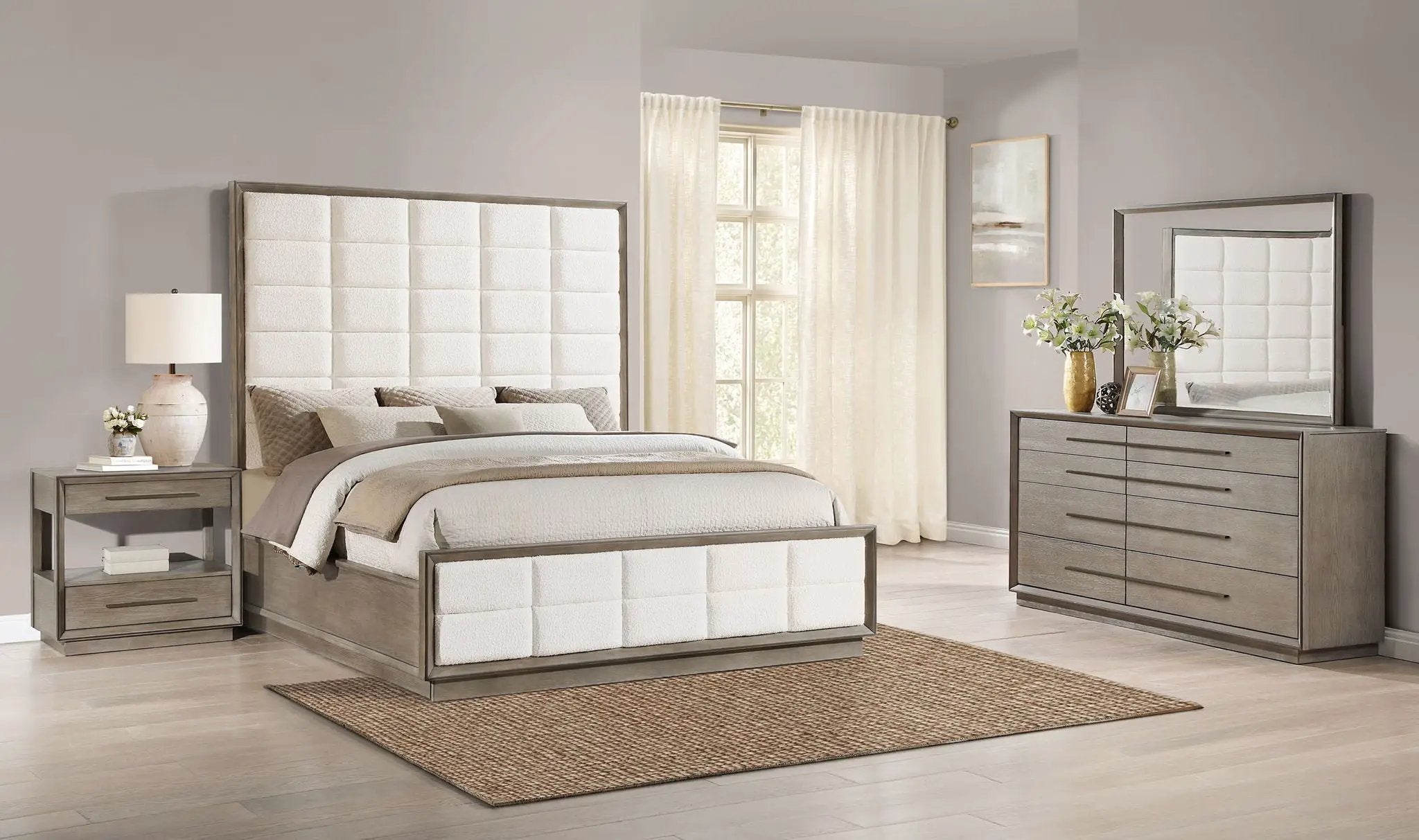 Durango 4-piece Eastern King Bedroom Set Taupe Oak by Unique Piece Furniture