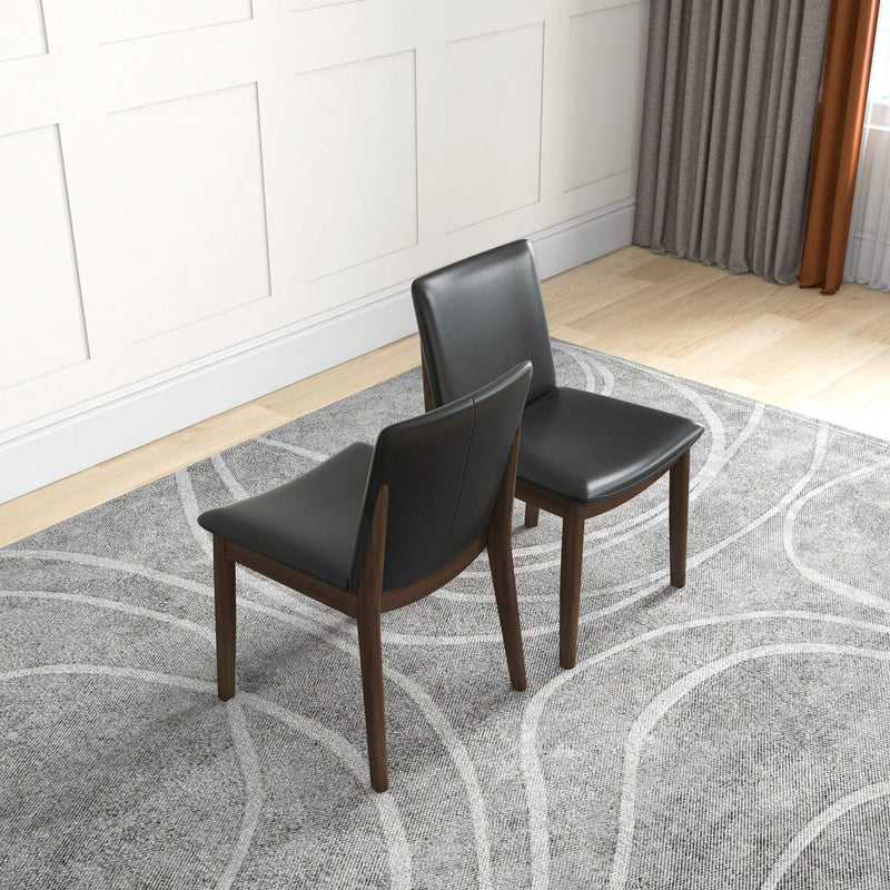 Laura - Mid-Century Modern Solid Wood Dining Chair (Set of 2) by Unique Piece Furniture