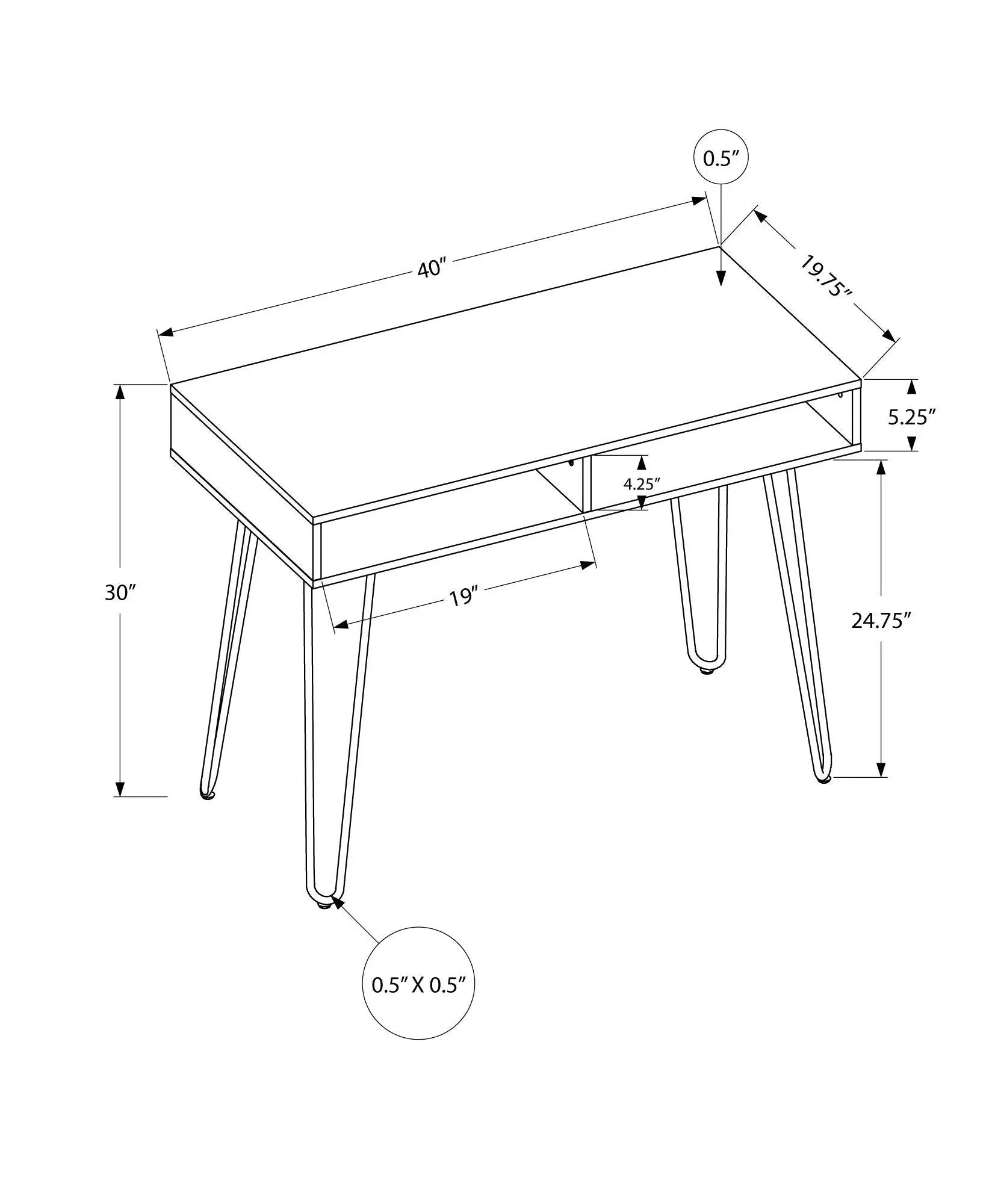 Contemporary Computer Desk with Storage Drawers by HouseOfZazla