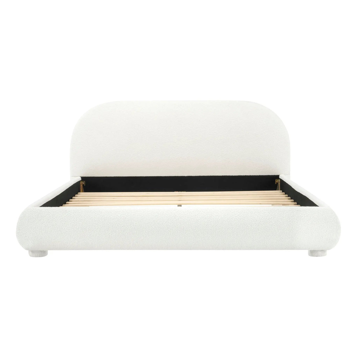 Upholstered Simple Modern Bedroom Bed With Curved Headboard by HouseOfZazla